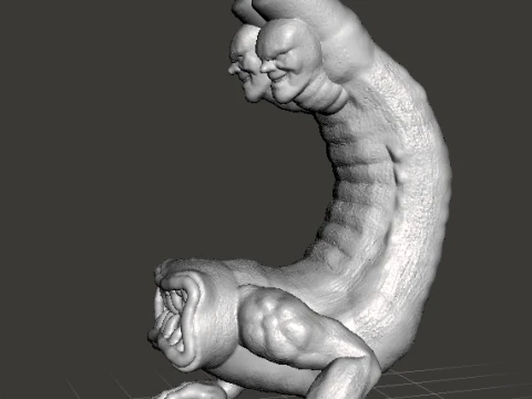 CLAWHEAD KAIJU MONSTER MINIATURE FANTASY AND SCIFI GAMES RPG DND 3D Print Model