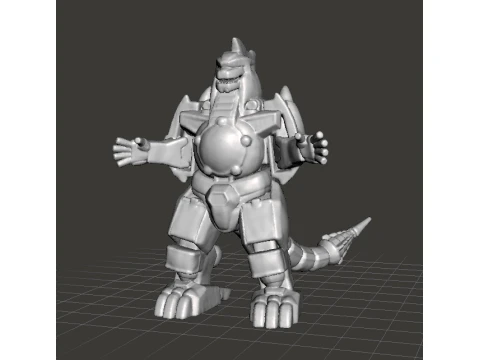 DRAGONZORD MECH ROBOT MINIATURE MODEL FOR GAMES RPG DND 3D Print Model