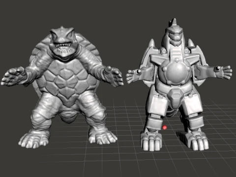 DRAGONZORD MECH ROBOT MINIATURE MODEL FOR GAMES RPG DND 3D Print Model
