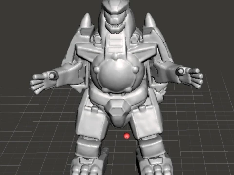 DRAGONZORD MECH ROBOT MINIATURE MODEL FOR GAMES RPG DND 3D Print Model