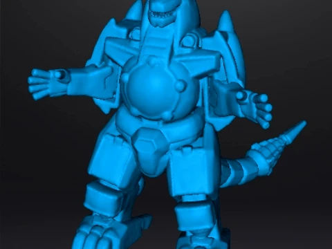 DRAGONZORD MECH ROBOT MINIATURE MODEL FOR GAMES RPG DND 3D Print Model