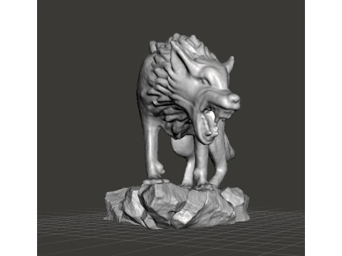 DEMONIC WOLF MINIATURE MODEL FOR FANTASY GAMES RPG AND DND 3D Print Model