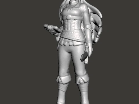 BOTW PRINCESS WITH SWORD MINIATURE MODEL FANTASY GAMES RPG DND 3D Print Model