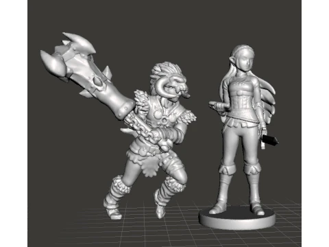 BOTW PRINCESS WITH SWORD MINIATURE MODEL FANTASY GAMES RPG DND 3D Print Model