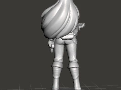 BOTW PRINCESS WITH SWORD MINIATURE MODEL FANTASY GAMES RPG DND 3D Print Model