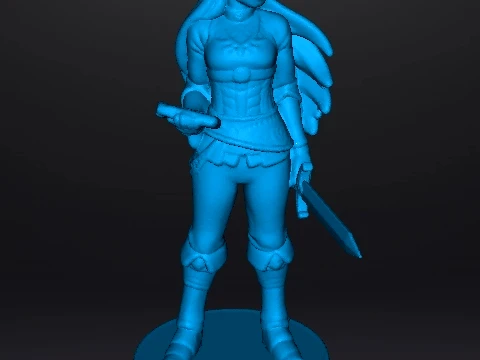 BOTW PRINCESS WITH SWORD MINIATURE MODEL FANTASY GAMES RPG DND 3D Print Model