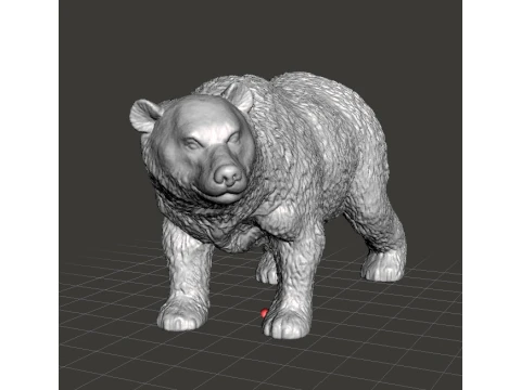 REALISTIC GRIZZLY BEAR FIGURE MODEL SCULPTURE STATUE ORNAMENT WILDLIFE 3D Print Model