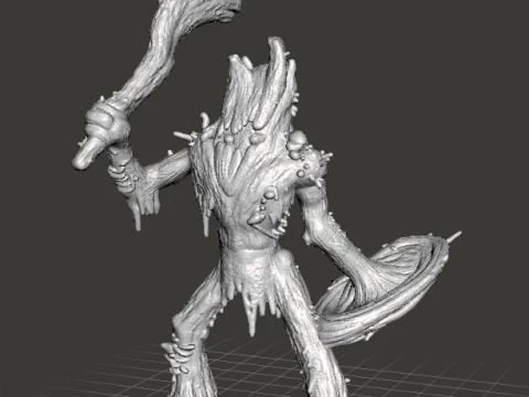 WOOD WOAD WARRIOR MINIATURE MODEL FOR FANTASY GAMES RPG AND DND 3D Print Model