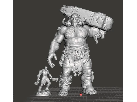 CLASSIC KRATOS W CHAOS BLADES MINIATURE MODEL FOR FANTASY GAMES RPG DND 3D Print Model