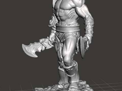 CLASSIC KRATOS W CHAOS BLADES MINIATURE MODEL FOR FANTASY GAMES RPG DND 3D Print Model