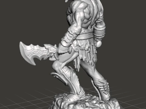 CLASSIC KRATOS W CHAOS BLADES MINIATURE MODEL FOR FANTASY GAMES RPG DND 3D Print Model