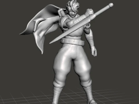 STRIDER HIRYU MINIATURE MODEL FOR FANTASY GAMES RPG DND 3D Baskı Modeli