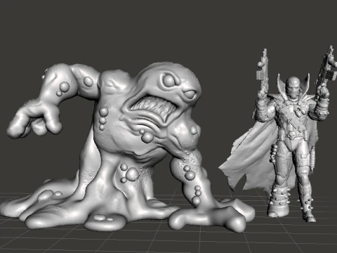 RADIOACTIVE MONSTER MINIATURE MODEL FOR SCIFI OR FANTASY GAMES RPG DND 3D Print Model