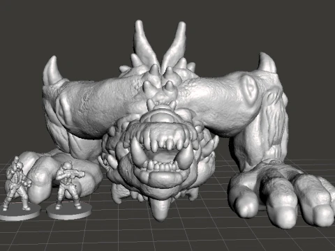 6MM CYCLOPEAN DEMON MINIATURE MODEL FANTASY OR SCIFI GAMES RPG 3D Print Model