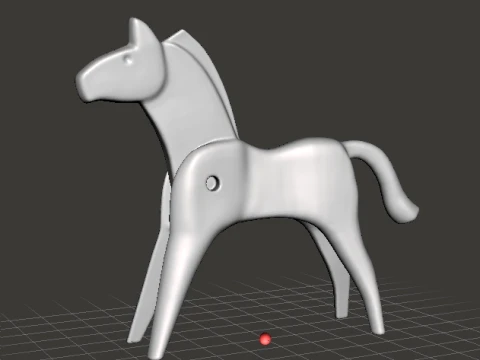 PLAYMO HORSE FANMADE 90s STYLE PLASTIC FIGURE MODEL WILDLIFE HQ VINTAGE 3D Print Model