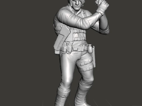 RE9 LEON MINIATURE MODEL FOR HORROR OR FANTASY GAMES RPG DND 3D Print Model