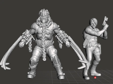 RE9 LEON MINIATURE MODEL FOR HORROR OR FANTASY GAMES RPG DND 3D Print Model