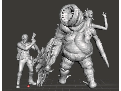 RE9 LEON MINIATURE MODEL FOR HORROR OR FANTASY GAMES RPG DND 3D Print Model