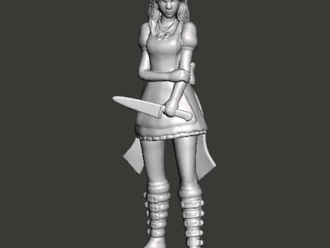 ALICE MADNESS MINIATURE MODEL FOR HORROR OR FANTASY GAMES RPG DND 3D Print Model
