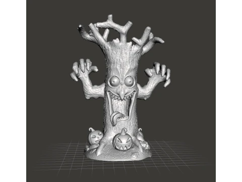 HALLOWEEN TREE FIGURE MODEL ORNAMENT STATUE SCULPTURE 3D Print Model