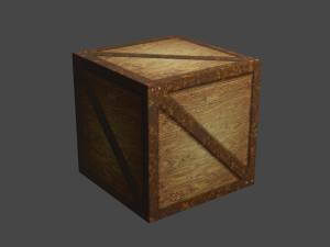 wooden box 3D-Modell