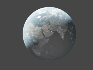 Earth and moon 3D Model