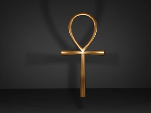 Simbol Ankh Simbol paket Mesir kuno Model 3D