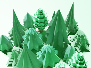 Coniferous trees 3D 模型