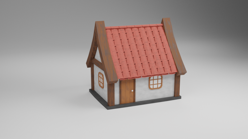 Middle age house Modello 3D .c4d .max .obj .3ds .fbx .stl .blend 