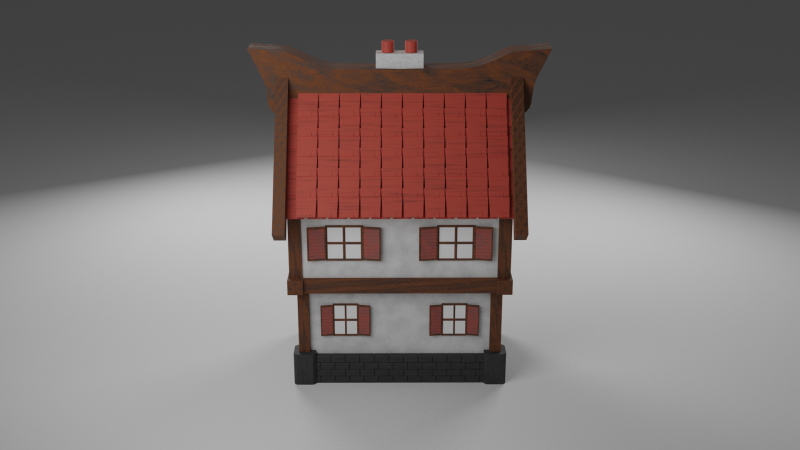 Middle age house 3D Model .c4d .max .obj .3ds .fbx .stl .blend 