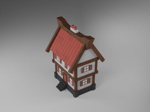 Middle age house 3D Model