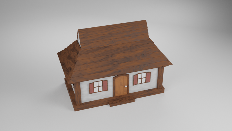 Middle age house 3D Model .c4d .max .obj .3ds .fbx .stl .blend 