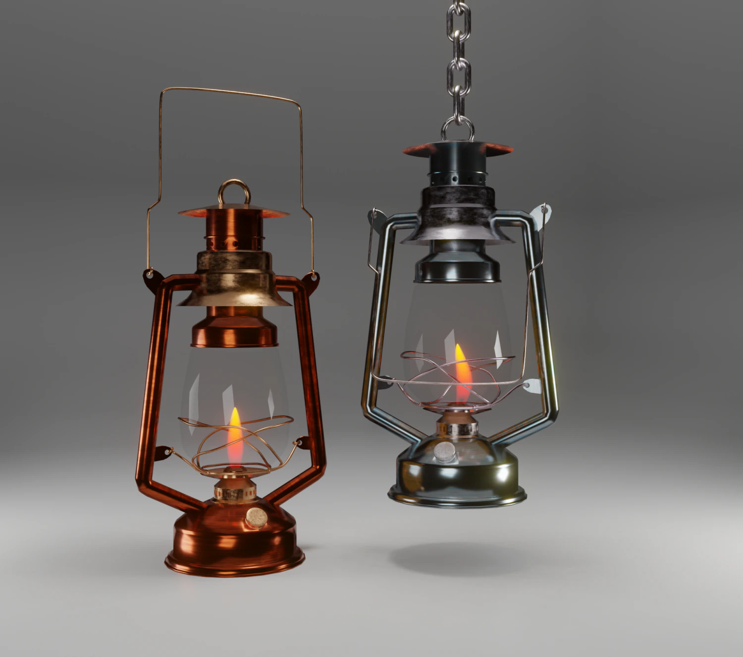 kerosene lamp 3D Model .c4d .max .obj .3ds .fbx .stl .blend 