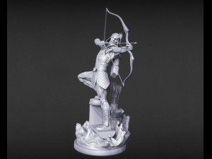 green arrow sculpture ready print 3D 打印模型