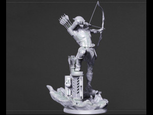 green arrow sculpture ready print 3D 打印模型