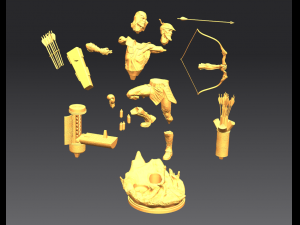green arrow sculpture ready print 3D 打印模型