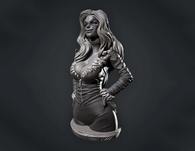 black cat bust 3d print model Model Cetak 3D .c4d .max .obj .3ds .fbx .stl .blend