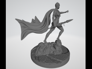 black panther woman 3d print model 3D 打印模型