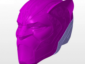black panther infinity war helmet 3d print model Model Cetak 3D