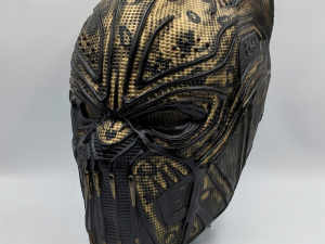 killmonger helmet black panther 3d print model Model Cetak 3D
