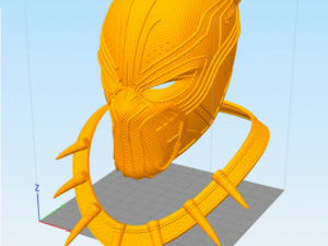 killmonger helmet and necklace from black panther movie 2018 Model Cetak 3D