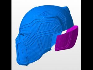 killmonger helmet and necklace from black panther movie 2018 Model Cetak 3D