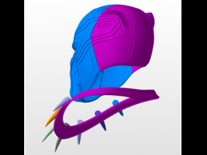 killmonger helmet and necklace from black panther movie 2018 Model Cetak 3D