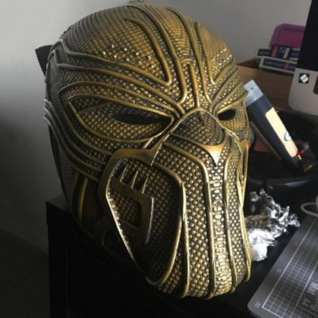 killmonger helmet and necklace from black panther movie 2018 3D