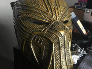 killmonger helmet and necklace from black panther movie 2018 Model Cetak 3D