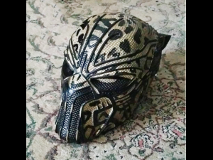 killmonger helmet and necklace from black panther movie 2018 Model Cetak 3D