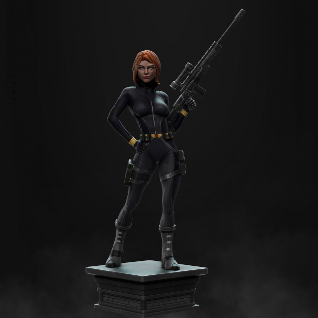 black widow statue 3d print model Model Cetak 3D .c4d .max .obj .3ds .fbx .stl .blend
