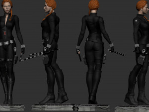 black widow marvel statue 3d print model Modelo de impresión 3D