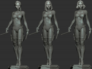 black widow marvel statue 3d print model Modelo de impresión 3D