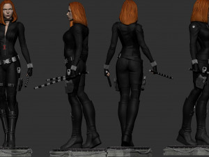 black widow marvel statue 3d print model Modelo de impresión 3D